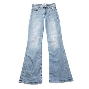 FRAME Le Crop Mini Boot Jeans Womens 26 Light Wash Mid Rise Slim Bootcut Denim